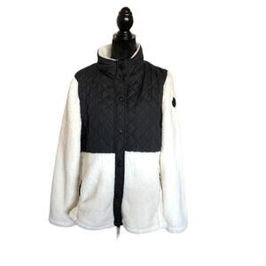 Madden Girl Jacket Fleece Off-White/Black Big Girls XL ‎ New